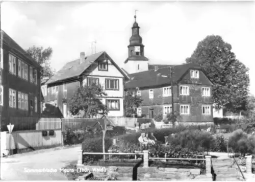 AK, Meura, Teilansicht mit Kirche, 1977