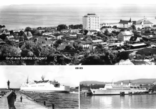 AK, Sassnitz Rügen, drei Abb., 1977