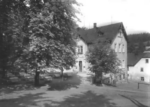 AK, Pfaffenmühle bei Jößnitz, Gaststätte, außen, 1971