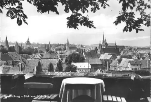 AK, Quedlingburg, Blick vom Schloßkrug, 1961