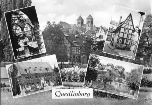 AK, Quedlinburg Harz, fünf Abb., gestaltet, 1963