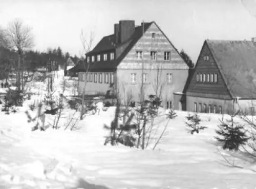 AK, Schellerhau Erzgeb., Teilansicht im Winter, 1968