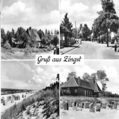 AK, Zingst Darss, vier Abb., 1962