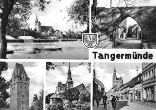 AK, Tangermünde Elbe, fünf Abb., 1968