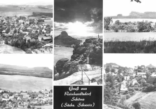 AK, Reinhardtsdorf - Schöna Sächs. Schweiz, fünf Abb., 1985