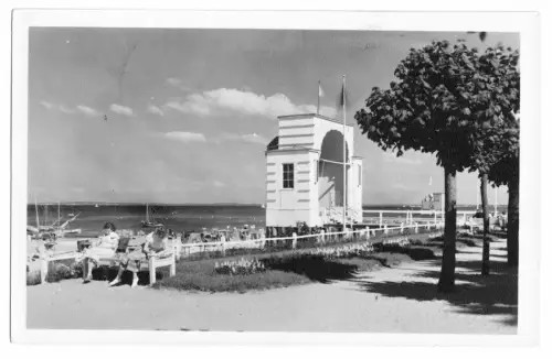 AK, Seebad Bansin Usedom, Pavillion, um 1956