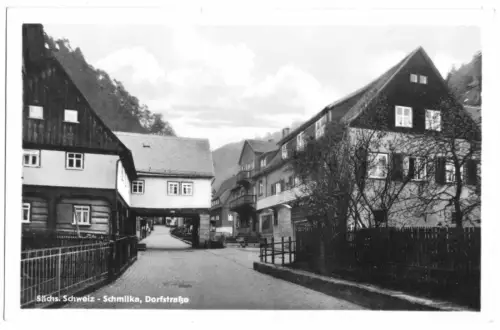 AK, Schmilka Sächs. Schweiz, Dorfstr., 1956