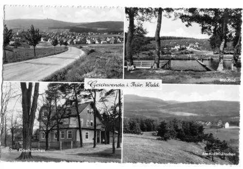 AK, Geschwenda Thür. Wald, vier Abb., 1963