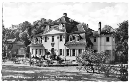 AK, Bad Langensalza, Klubhaus des Schwefelbades, 1961