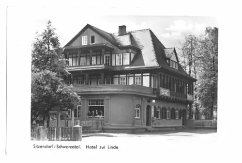 AK, Sitzendorf Schwarzatal, Hotel zur Linde, 1953