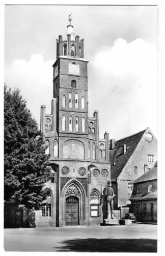 AK, Brandenburg Havel, Rathaus mit Roland, 1967