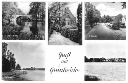 AK, Grünheide b. Erkner, fünf Abb., 1958