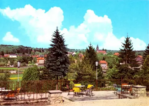 AK, Friedrichsbrunn Harz, Blick v.d. Terrasse des Sanatoriums "Ernst Thälmann"