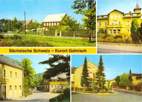 AK, Kurort Gohrisch Sächs. Schweiz, vier Abb., 1982