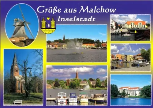 AK, Malchow Kr. Waren, sieben Abb., gestaltet, um 2000