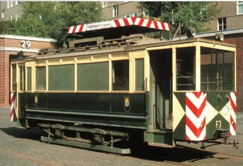 AK, Berlin Charlottenburg, Straßenbahn-Beiwagen (Fahrleitungswagen), 1980er