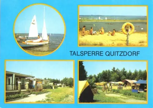 AK, Kolm Nord Kr. Niesky, Talsperre Quitzdorf, vier Abb., Version 1, 1989