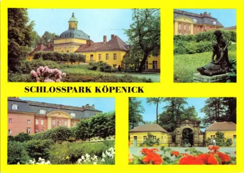 AK, Berlin Köpenick, vier Abb., Schloßpark Köpenick, 1980