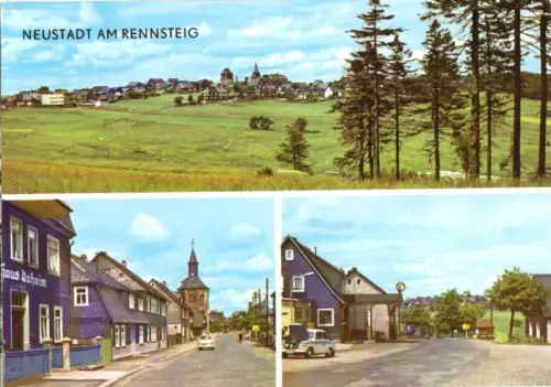 AK, Neustadt am Rennsteig, drei Abb., 1974