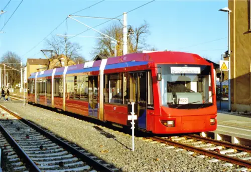 Foto im Format 10 x 15 cm, Stollberg Erzgeb., Straßenbahn nach Chemnitz, 2005