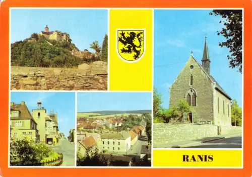 AK, Ranis Kr. Pößneck, vier Abb., Wappen, 1984