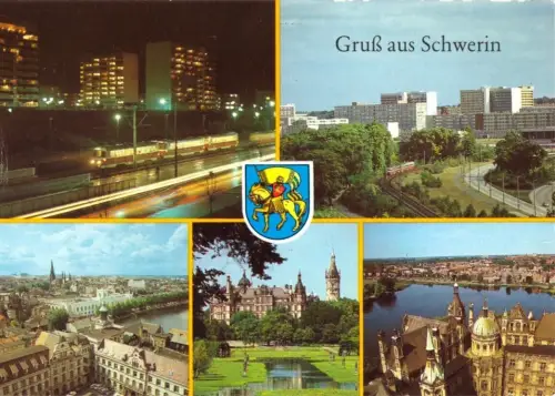 AK, Schwerin, Gruß aus Schwerin, fünf Abb., 1985