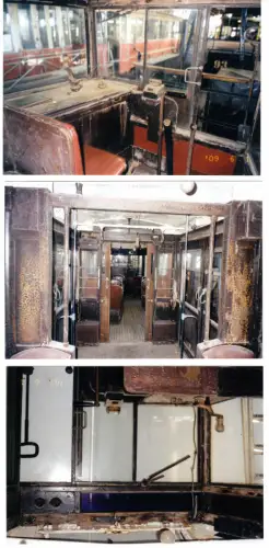fünf Fotos im Format 9 x 13 cm, Berlin, BVG, Straßenbahn vor Reko, um 2000