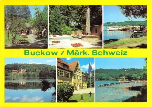 AK, Buckow Märk. Schweiz, sechs Abb., 1980