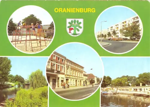 AK, Oranienburg, fünf Abb., gestaltet, 1986