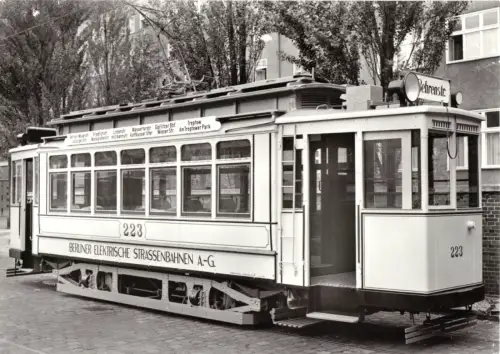AK, Berlin, Straßenbahn, Typ: TF 21 s, Vorauswagen, Baujahr 1916, 1980er