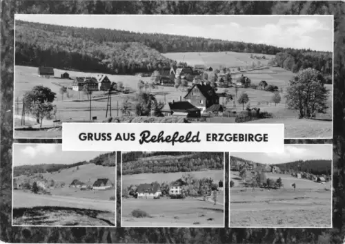 AK, Rehefeld Erzgeb., vier Abb., gestaltet, 1965
