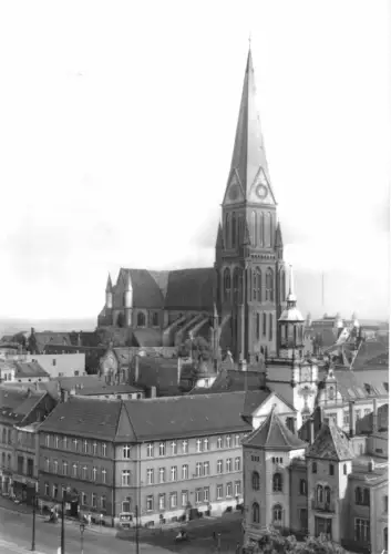 AK, Schwerin, Blick zum Dom, 1975