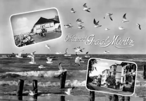 AK, Seeheilbad Graal-Müritz, drei Abb., gestaltet, 1968