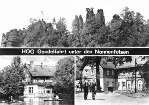 AK, Kurort Jonsdorf, HOG Gondelfahrt u.d. Nonnenfelsen