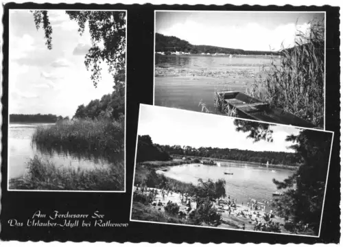 AK, Ferchesar Kr. Rathenow, Am Ferchesaer See, drei Abb., 1966