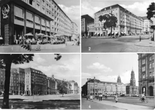 AK, Dresden, vier Abb. vom Altmarkt, 1965
