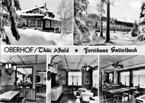 AK, Oberhof Thür. Wald, Forsthaus Sattelbach, fünf Abb., 1978