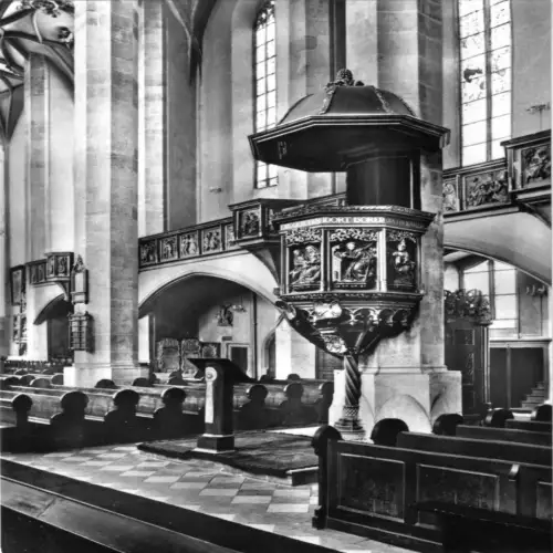 AK, Annaberg-Buchholz, St. Annen, Kanzel, 1976