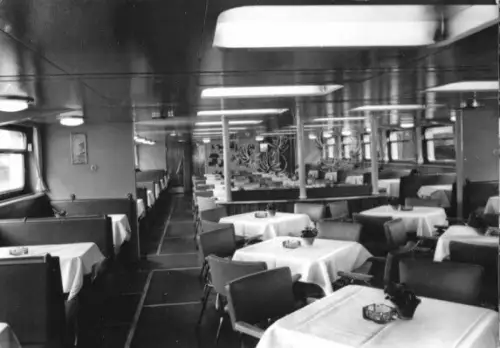 AK, Berlin, Weiße Flotte, Speisesalon, 1969