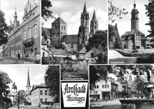 AK, Arnstadt, fünf Abb., 1968