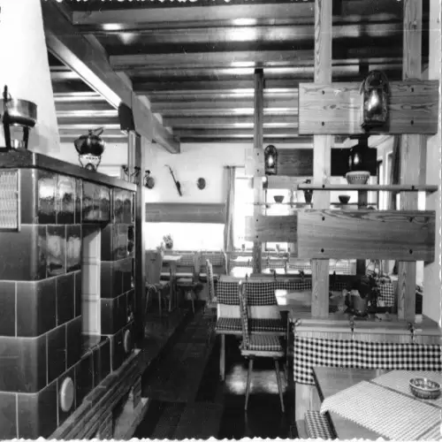 AK, Sosa Erzgeb., Konsum-Gaststätte Köhlerhütte, Gastraum, 1965