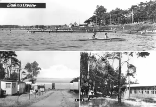 AK, Pepelow Ostsee, drei Abb., Zeltplatz, 1978