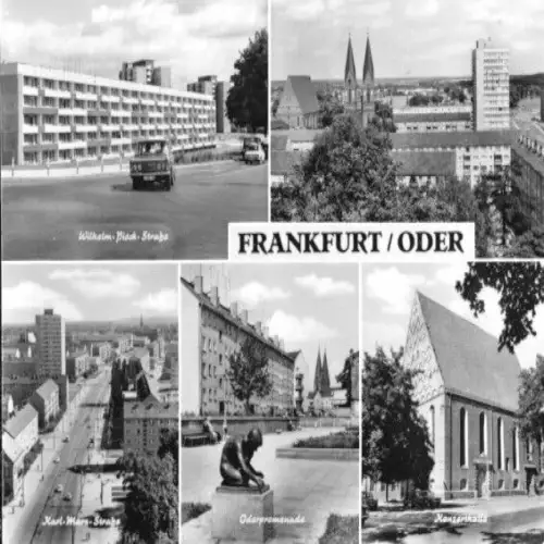 AK, Frankfurt Oder, fünf Abb., 1972