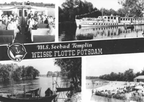 AK, Potsdam, Dampfer MS "Seebad Templin", 4 Abb., 1967