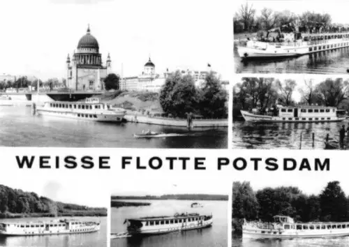AK, Potsdam, Weiße Flotte, sechs Abb., 1972