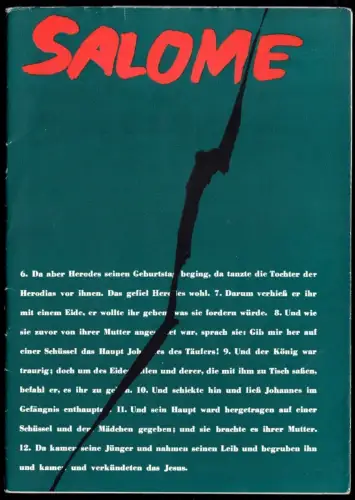 Theaterprogramm, Komische Oper Berlin, Salome, 1968