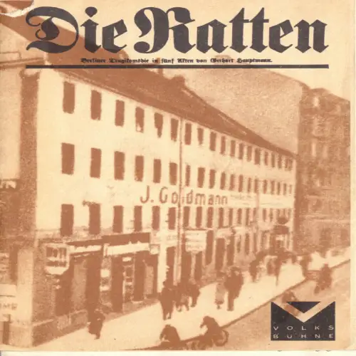 Theaterprogramm, Volksbühne Berlin, Die Ratten, 1985