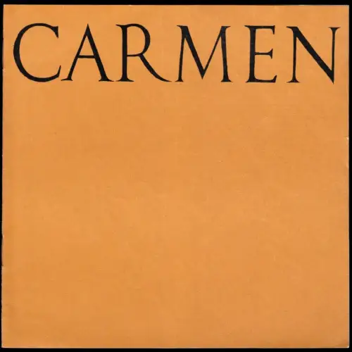 Theaterprogramm, Komische Oper Berlin, Carmen, 1974