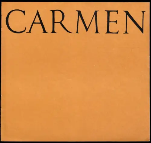 Theaterprogramm, Komische Oper Berlin, Carmen, 1974