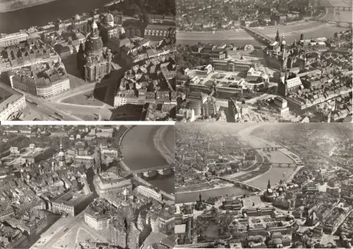 Posten von 48 AK, Dresden vor der Zerstörung 1945, Reprints, 1960er - 1980er